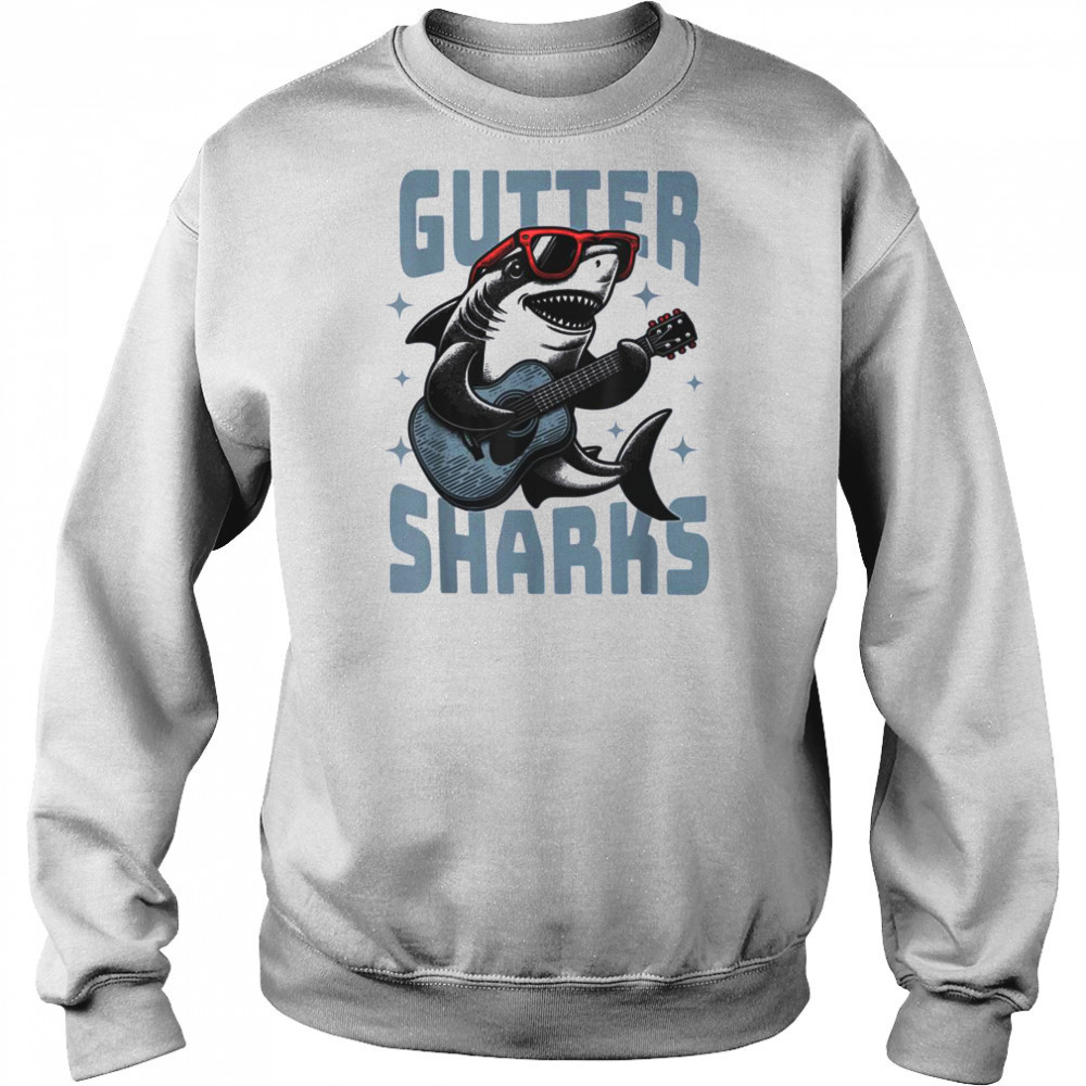 Shark Playing Guitar With Sunglasses T Shirt Sweatshirt