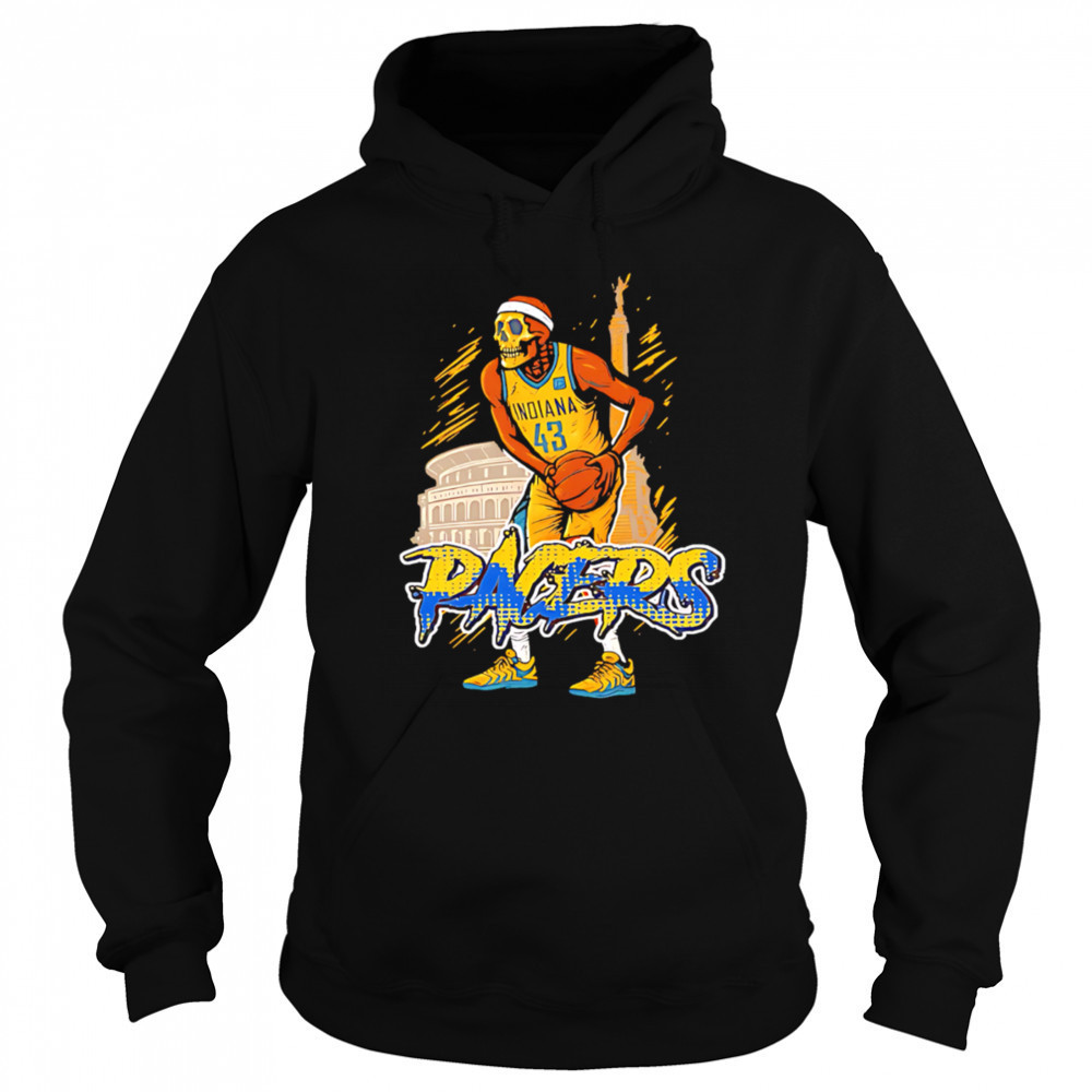 Skeleton Pascal Siakam 43 Indiana Pacers stadium sports shirt Hoodie