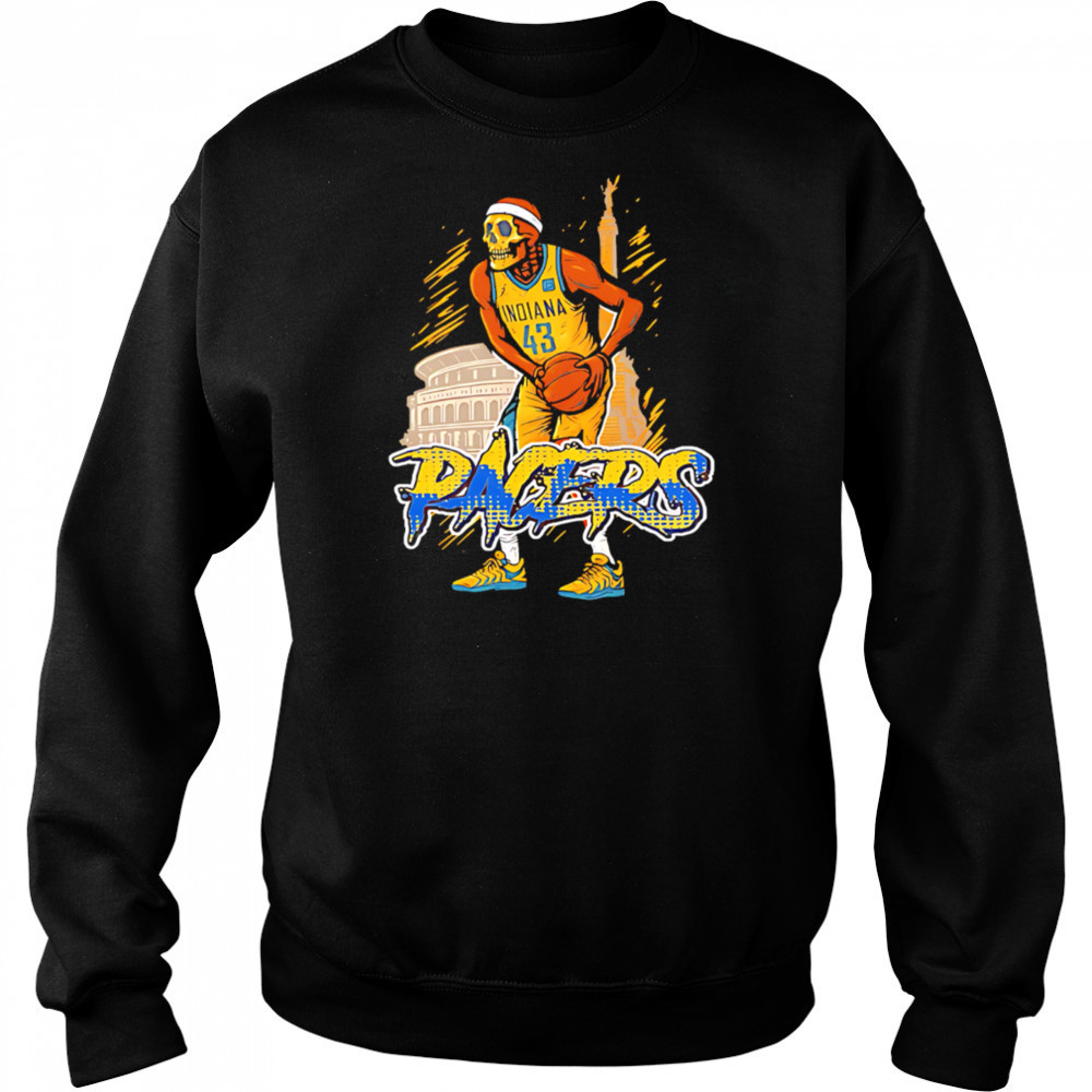 Skeleton Pascal Siakam 43 Indiana Pacers stadium sports shirt Sweatshirt