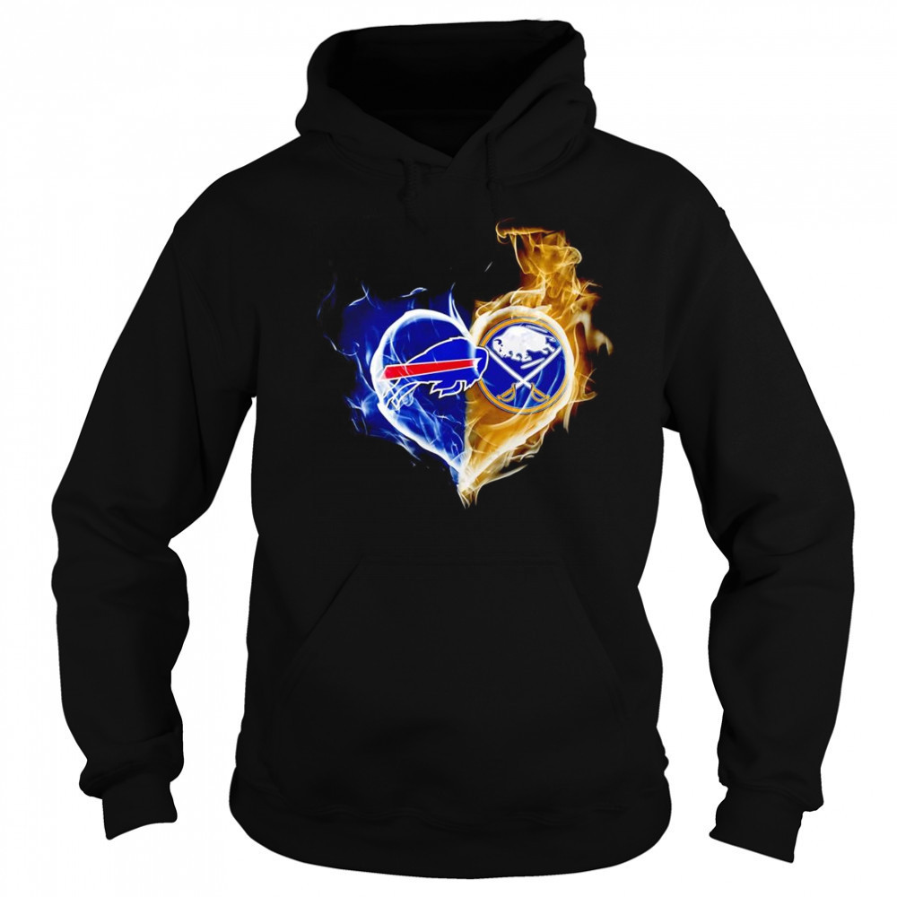 Smoke heart Buffalo Bills and Buffalo Sabres shirt Hoodie
