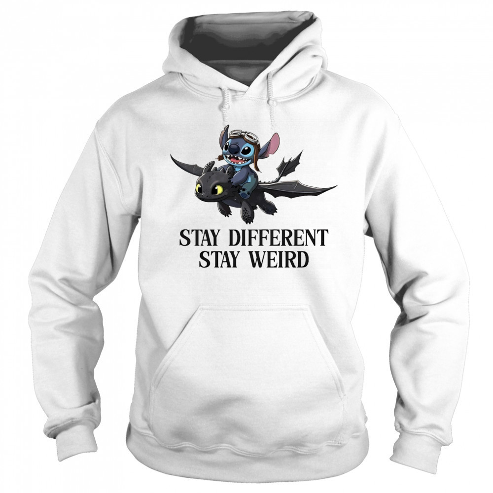 Stitch and toothless stay different stay weird shirt Hoodie