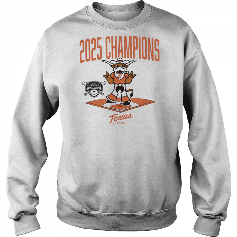 Texas Longhorns 2025 Champs Diamond NCAA Softball T Shirt Sweatshirt