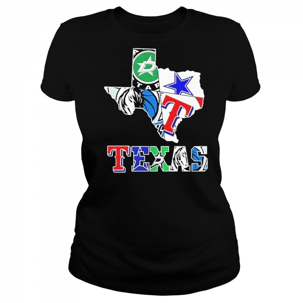 Texas Sports Teams Logo Map 2025 Shirt Women's T-shirt