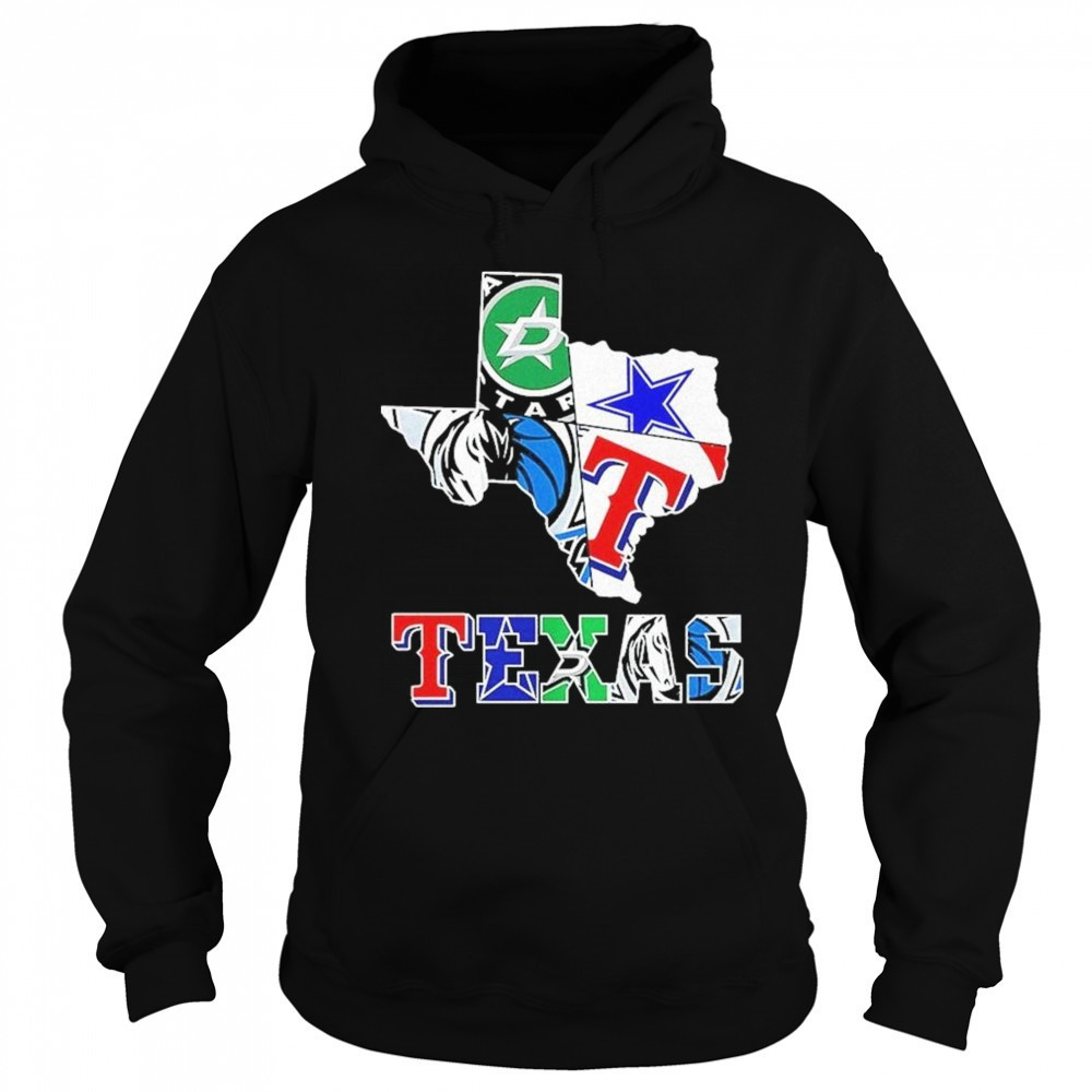 Texas Sports Teams Logo Map 2025 Shirt Hoodie
