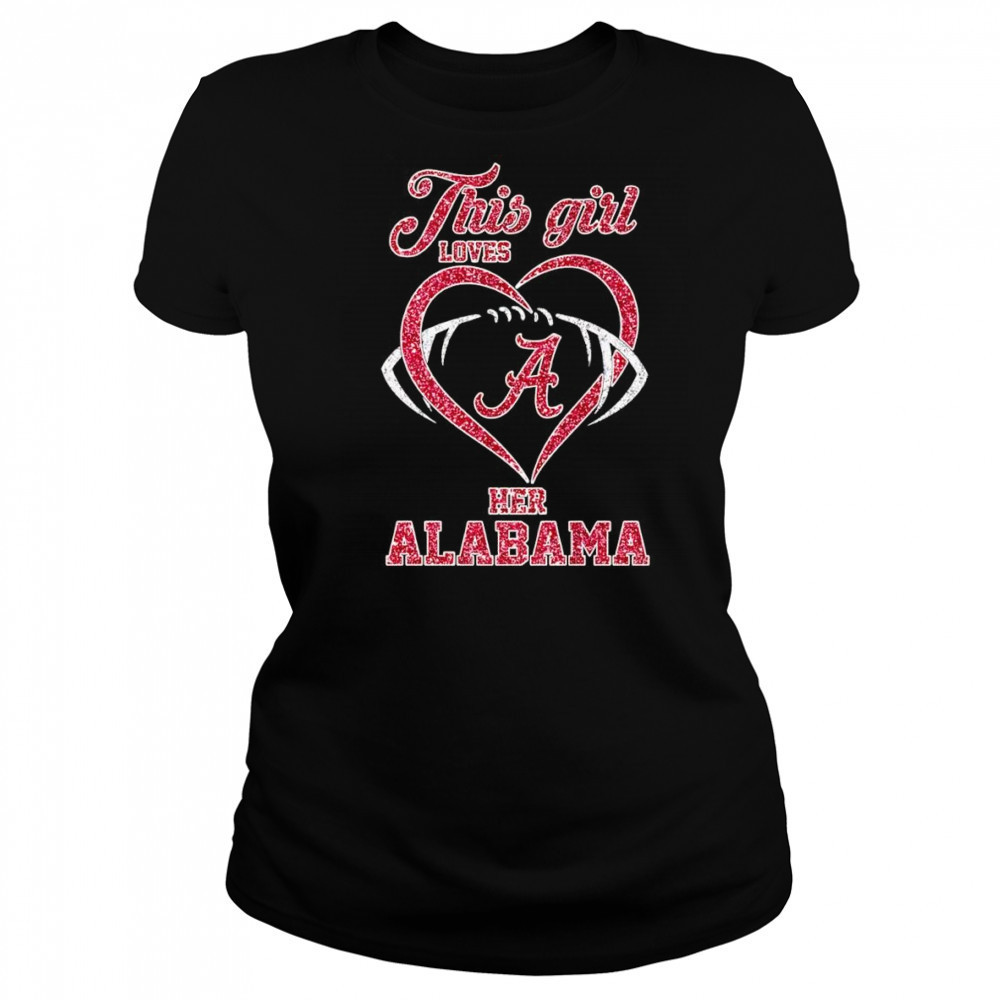 This girl loves her Alabama Crimson Tide diamond shirt Women's T-shirt