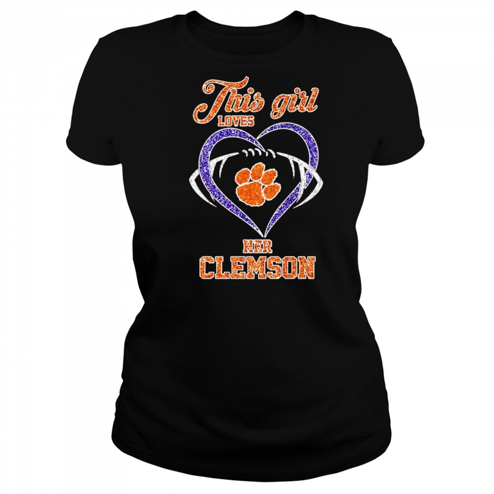 This girl loves her Clemson Tigers diamond shirt Women's T-shirt