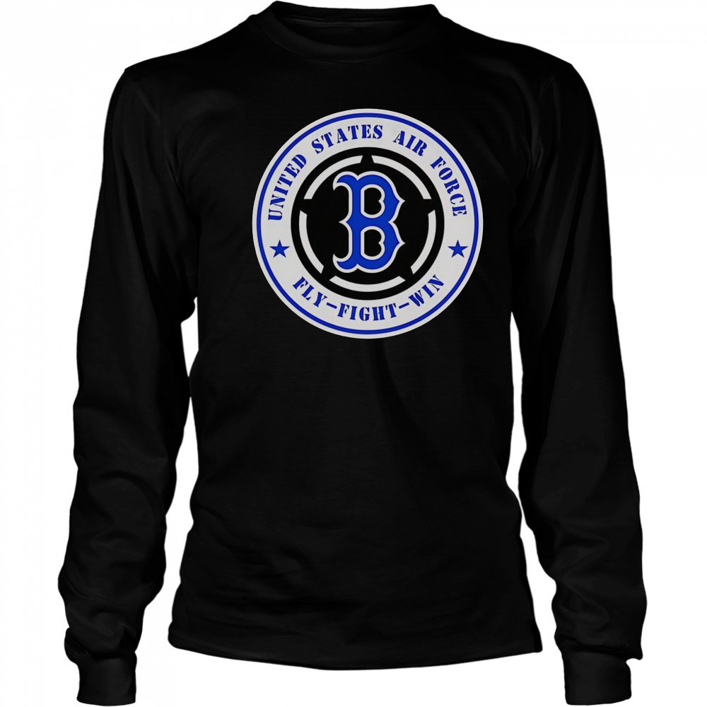 United States Air Force Fly-Fight-Win Boston Red Sox T-Shirt Long Sleeved