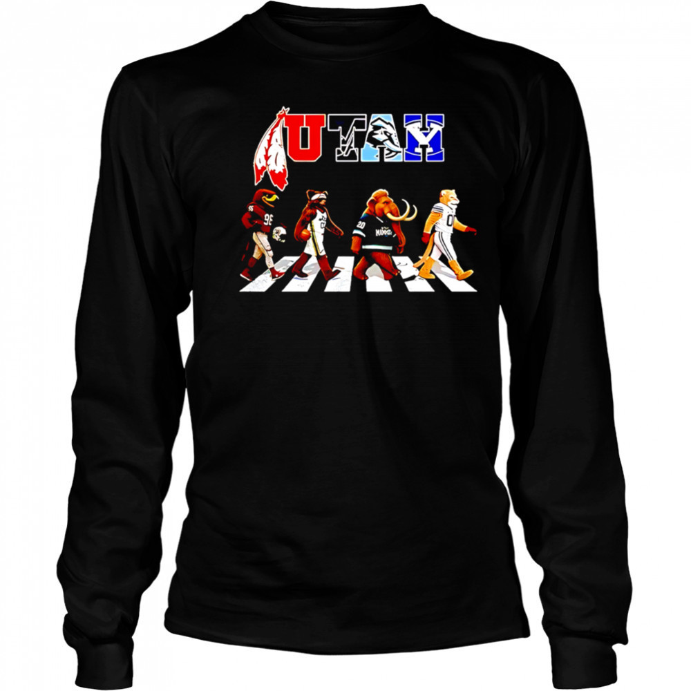 Utah Sports Team Logo Mascot Abbey Road shirt Long Sleeved