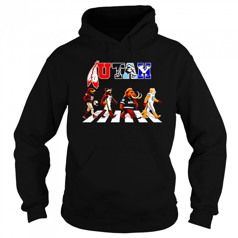 Utah Sports Team Logo Mascot Abbey Road shirt Hoodie