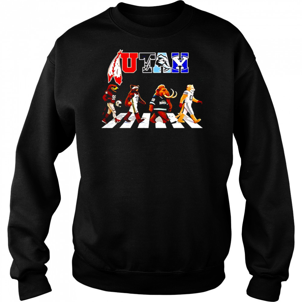 Utah Sports Team Logo Mascot Abbey Road shirt Sweatshirt
