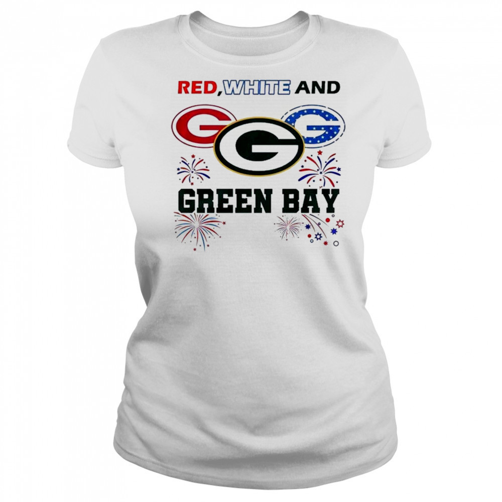 Red White And Green Bay Packers 4th Of July Independence Day 2025 Shirt Women's T-shirt