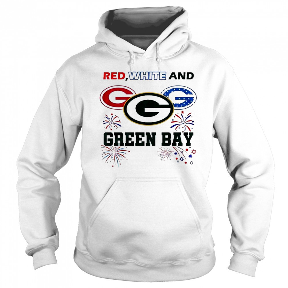 Red White And Green Bay Packers 4th Of July Independence Day 2025 Shirt Hoodie