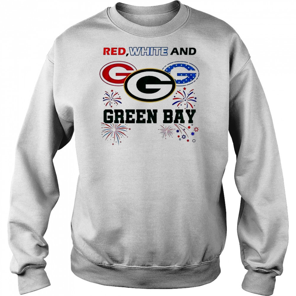 Red White And Green Bay Packers 4th Of July Independence Day 2025 Shirt Sweatshirt