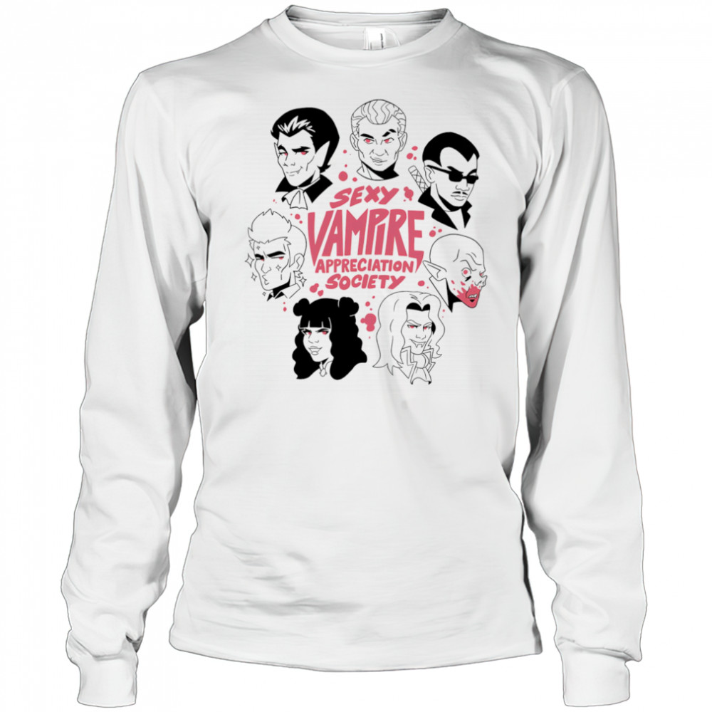 Sexy vampire appreciation society shirt Long Sleeved