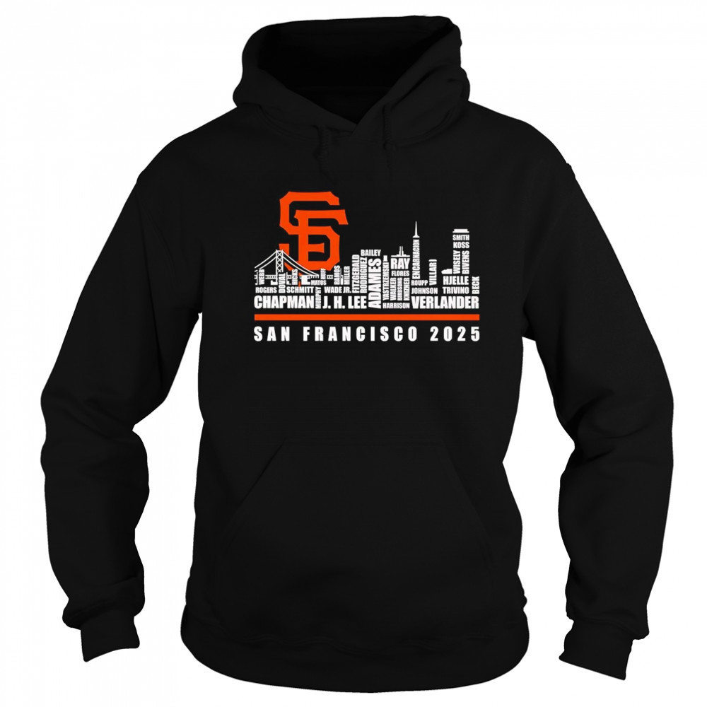 Skyline name San Francisco Giants 2025 shirt Hoodie