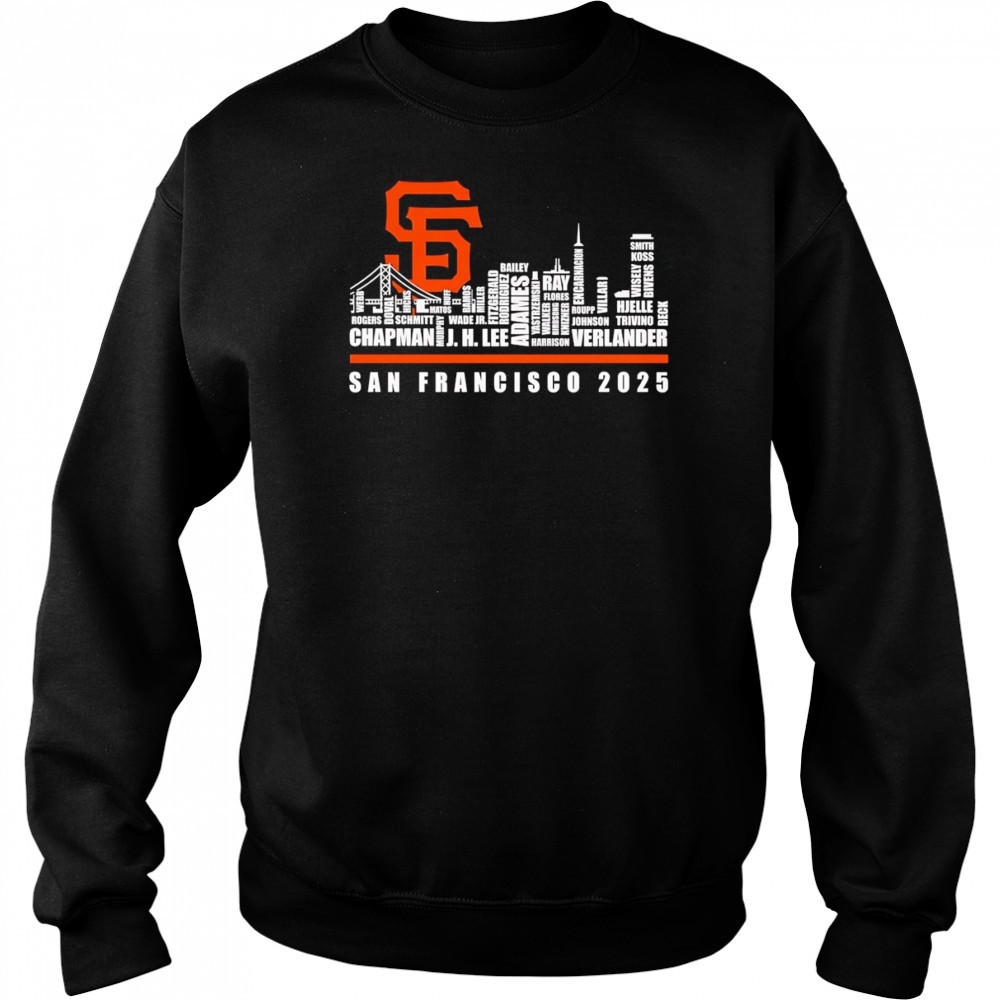 Skyline name San Francisco Giants 2025 shirt Sweatshirt