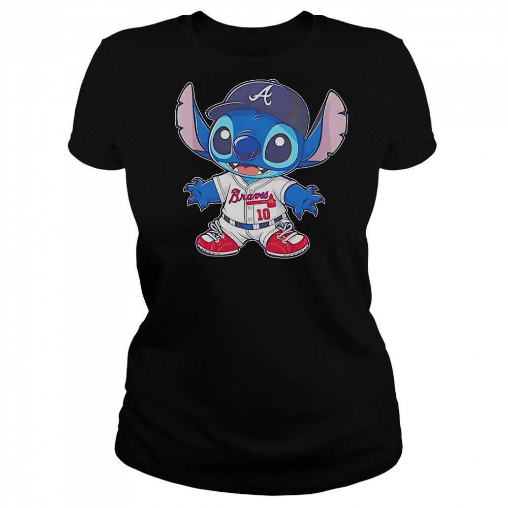 Stitch Atlanta Braves Baseball T-Shirt Women's T-shirt