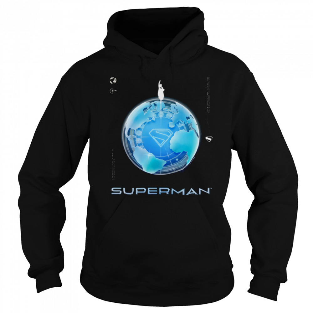 Superman (2025) Blue Chrome Flying Silhouette Logo shirt Hoodie