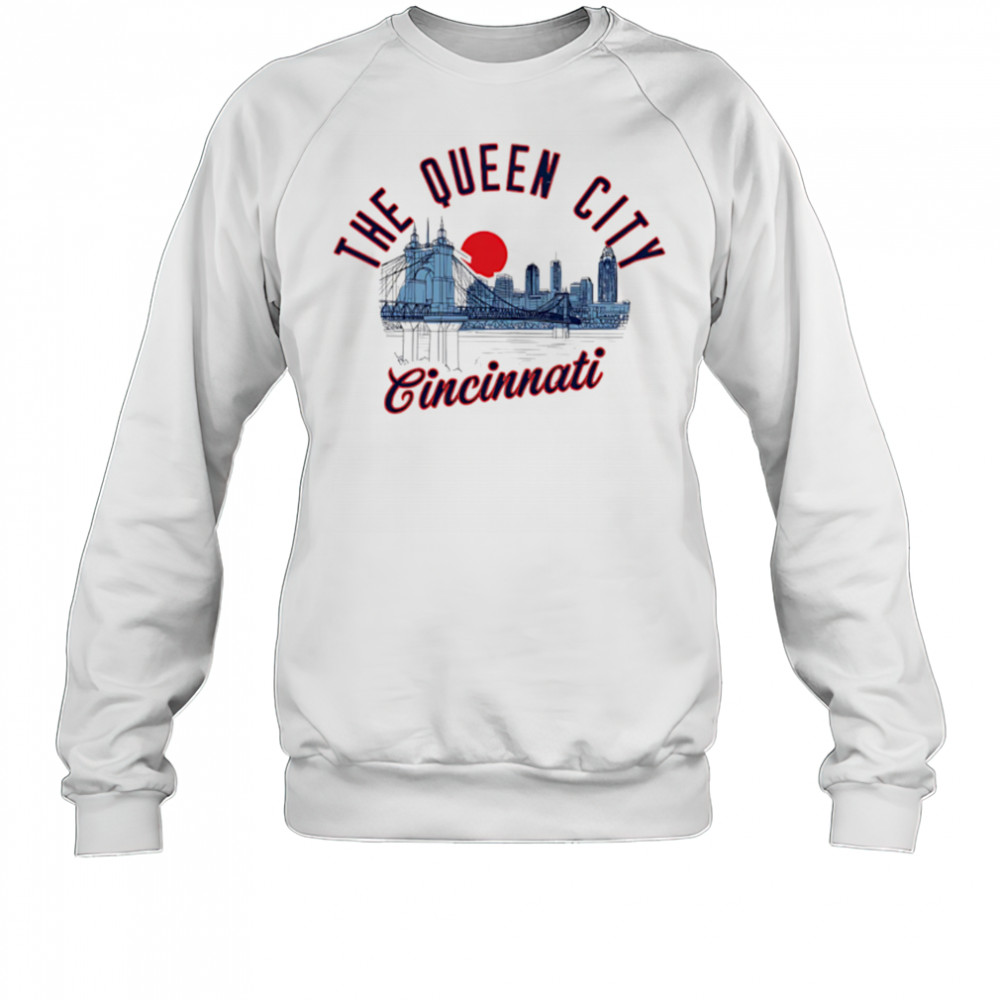 The Queen City Cincinnati Skyline Sunset shirt Hoodie