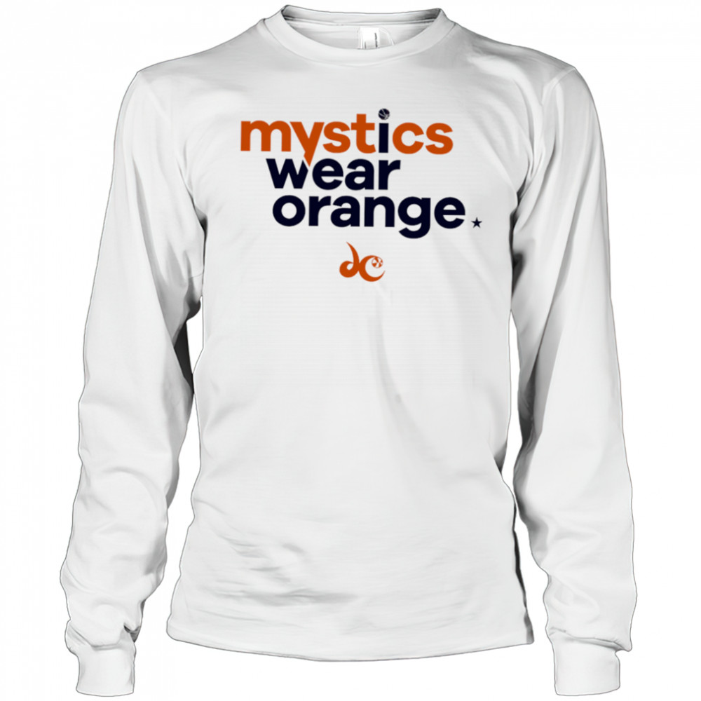 Washington Mystics Wear Orange shirt Long Sleeved