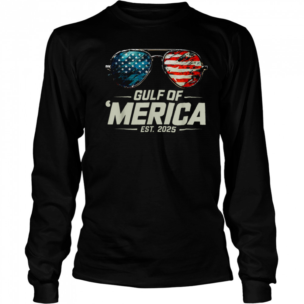 Retro Sunglasses Funny Gulf Of USA America 2025 Sunglasses T Shirt Long Sleeved