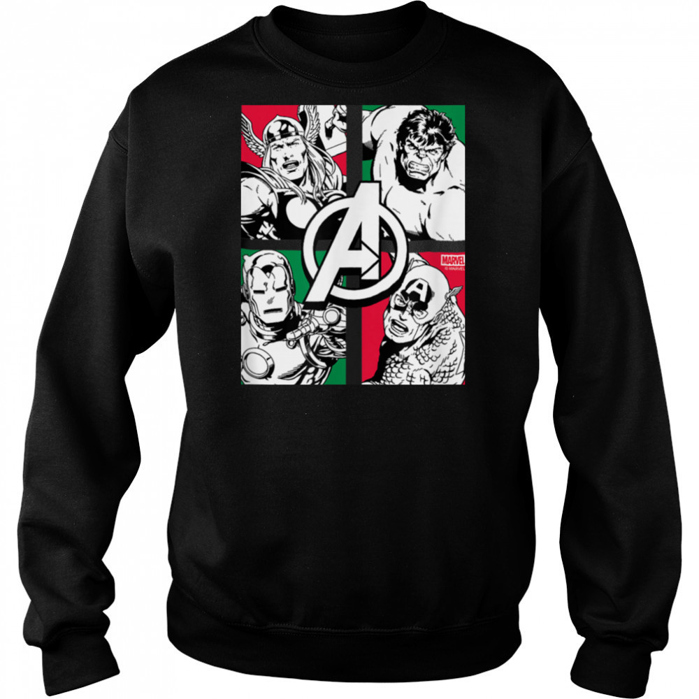 The Avengers Christmas Grid Shirt Sweatshirt