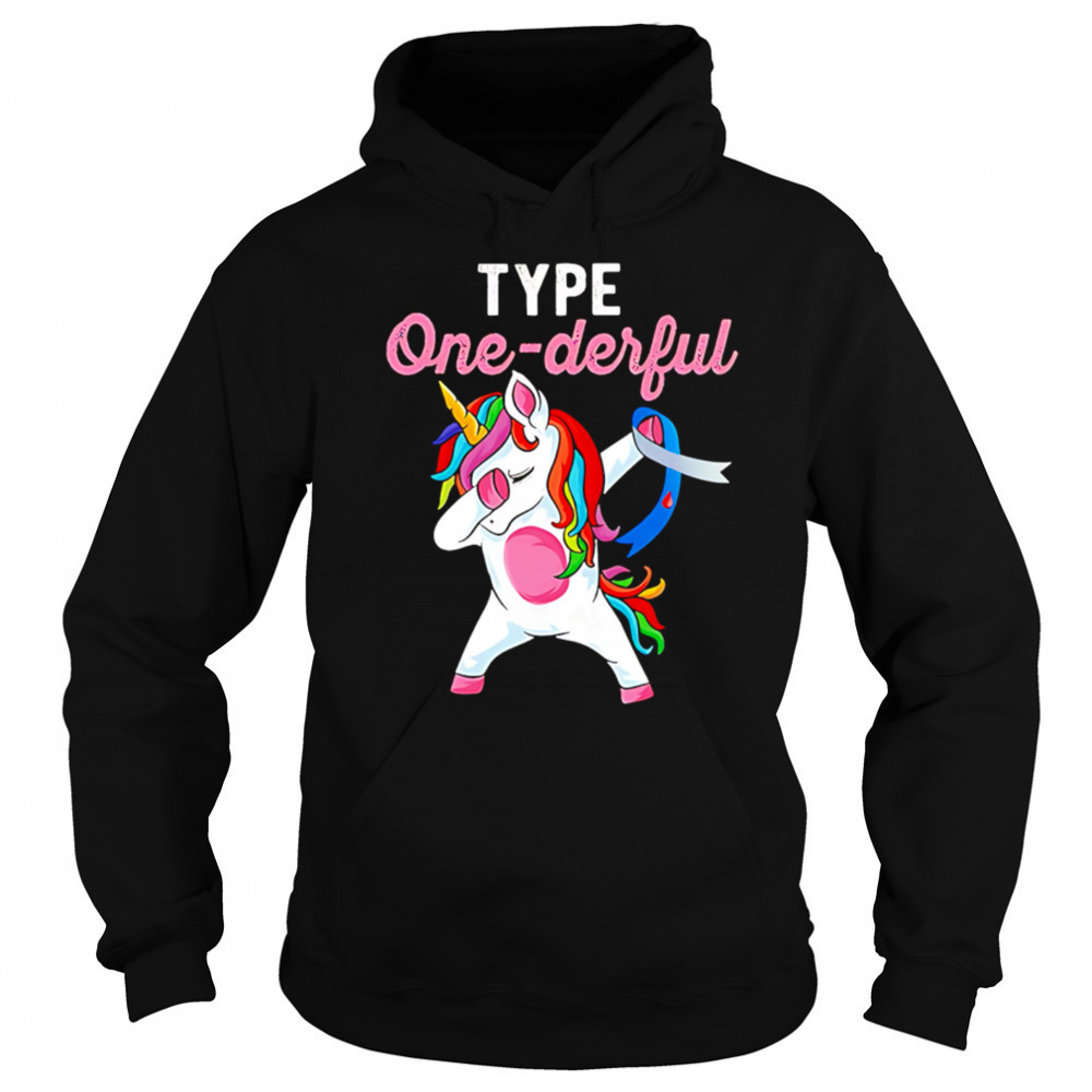 Type Onederful Dabbing Unicorn Diabetes Awareness shirt Hoodie