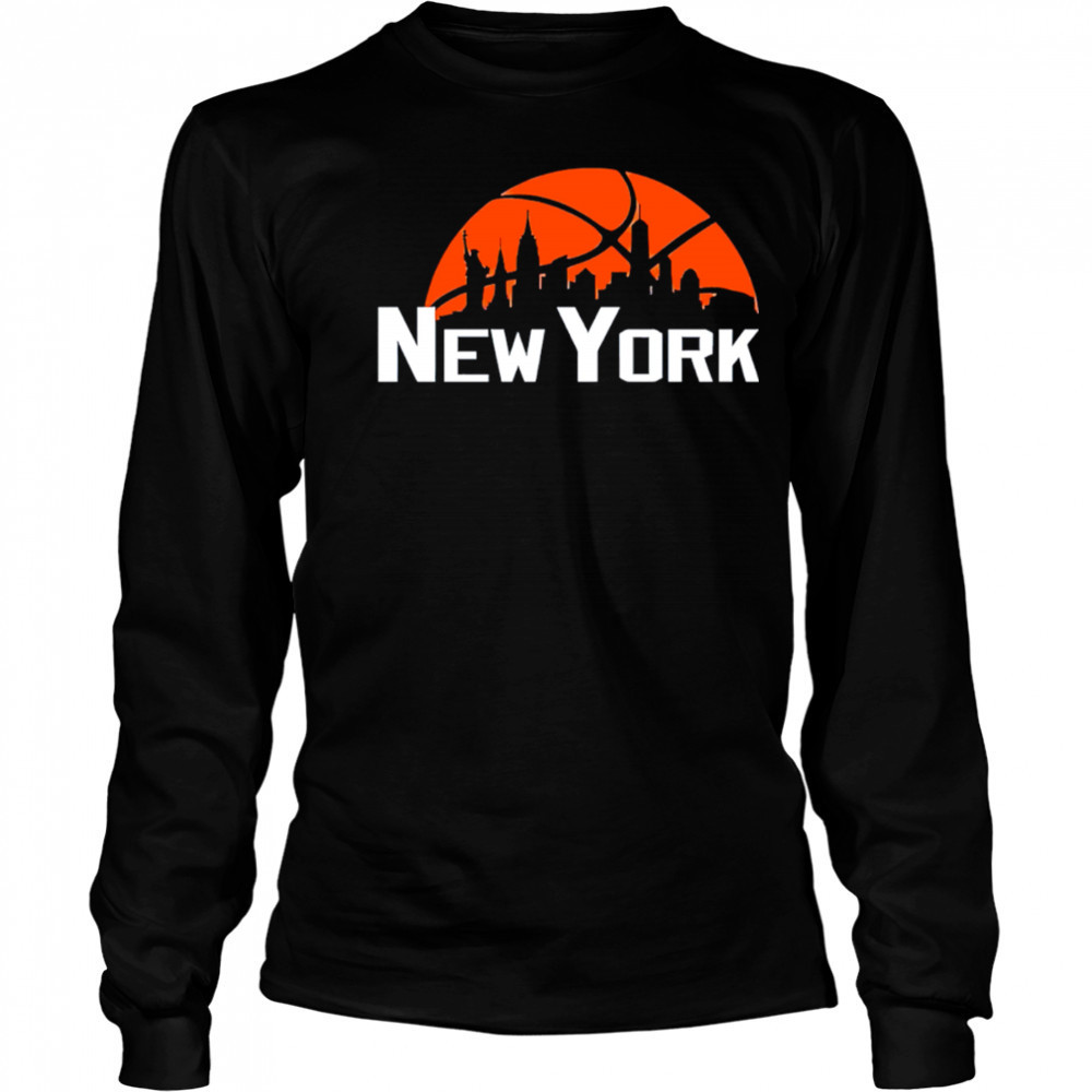 New York Knicks Cityscape Skyline style 2025 shirt Long Sleeved