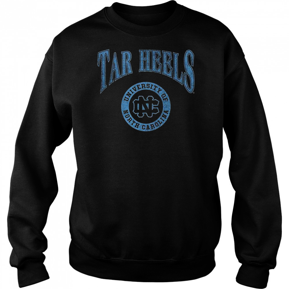 North Carolina Tar Heels Arched Logo Lockup Slub T-Shirt Sweatshirt