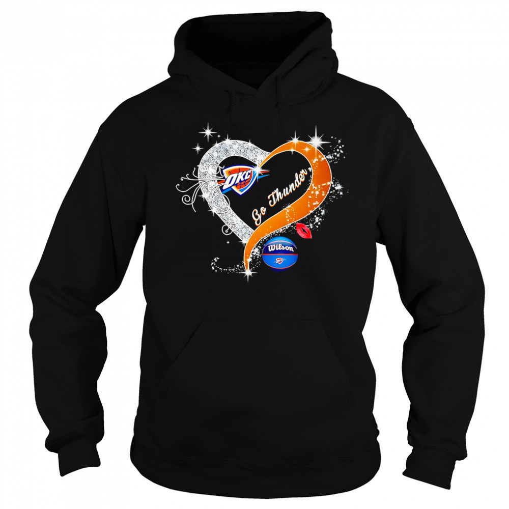 Oklahoma City Thunder Go Thunder heart shirt Hoodie