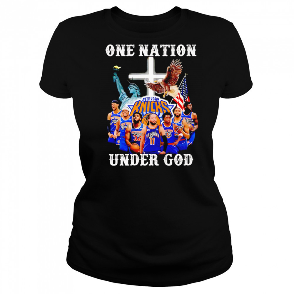 One Nation Under God New York Knicks Signature shirt Women's T-shirt