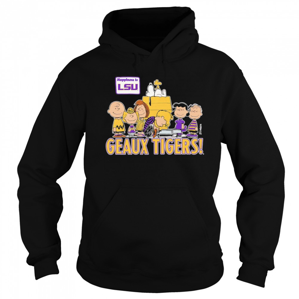 Peanuts happiness is LSU Geaux Tigers shirt Hoodie
