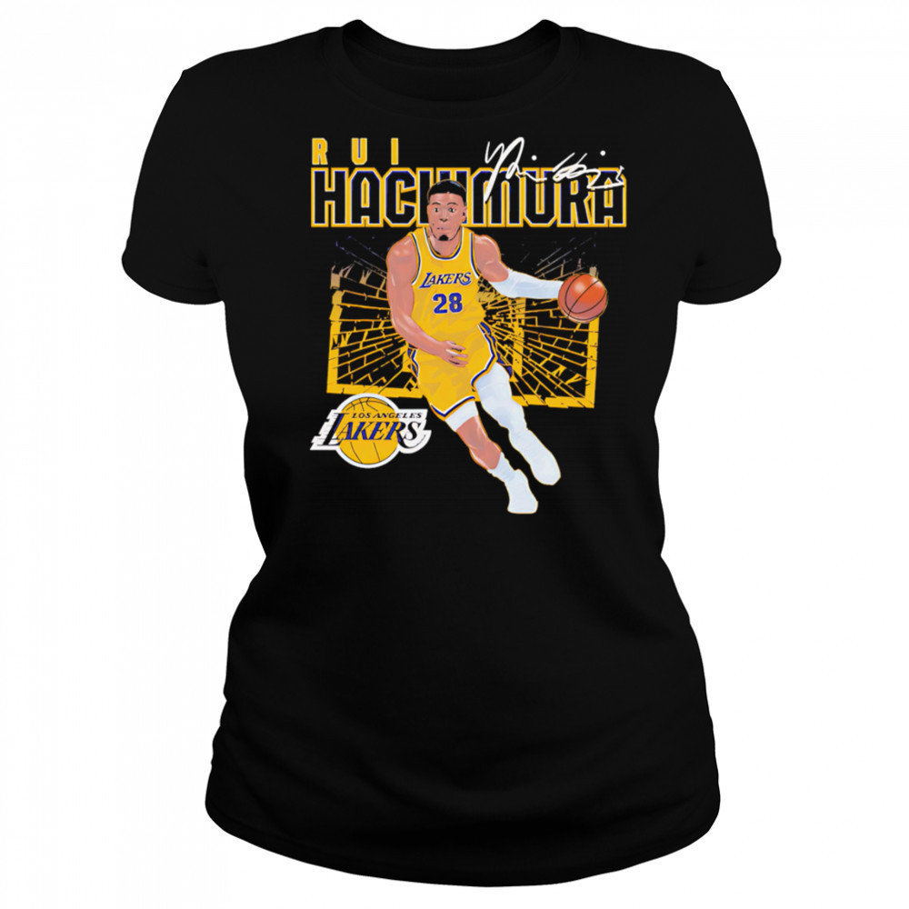 Rui Hachimura Los Angeles Lakers Shattered shirt Women's T-shirt