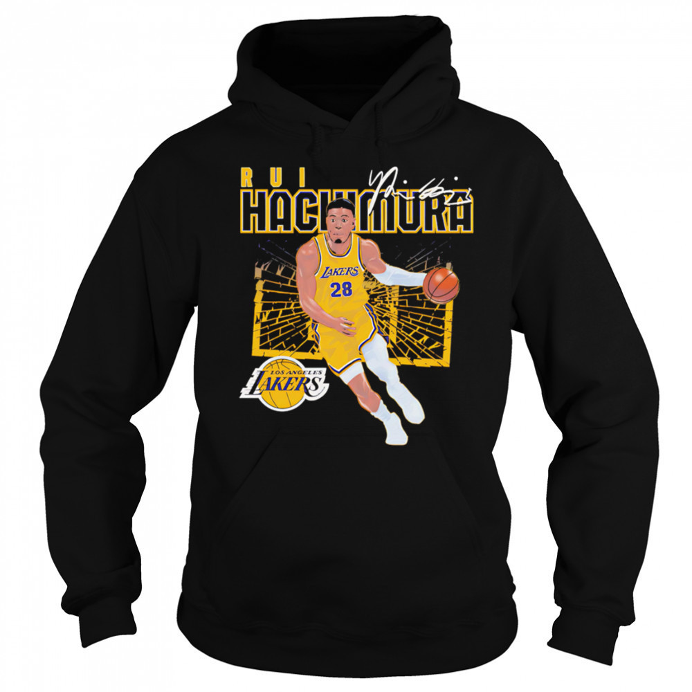 Rui Hachimura Los Angeles Lakers Shattered shirt Hoodie