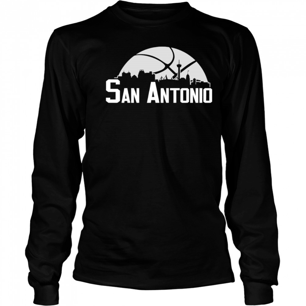 San Antonio Spurs Cityscape Skyline style 2025 shirt Long Sleeved