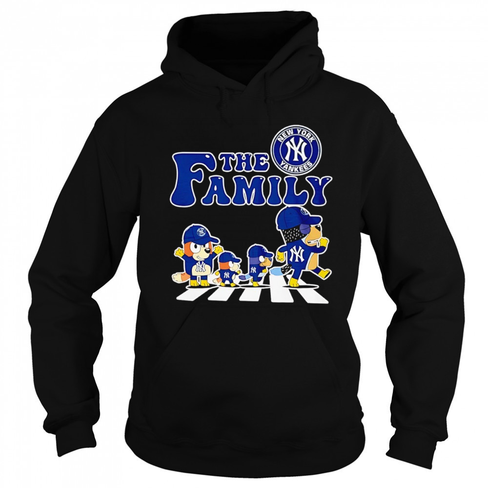 The Family Bluey vs New York Yankees MLB Baseball Abbey Road shirt Hoodie