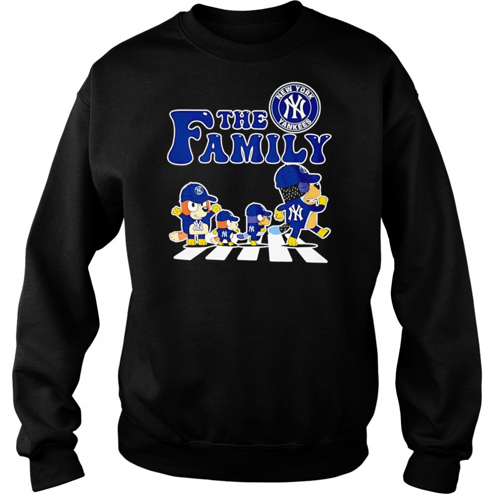 The Family Bluey vs New York Yankees MLB Baseball Abbey Road shirt Sweatshirt