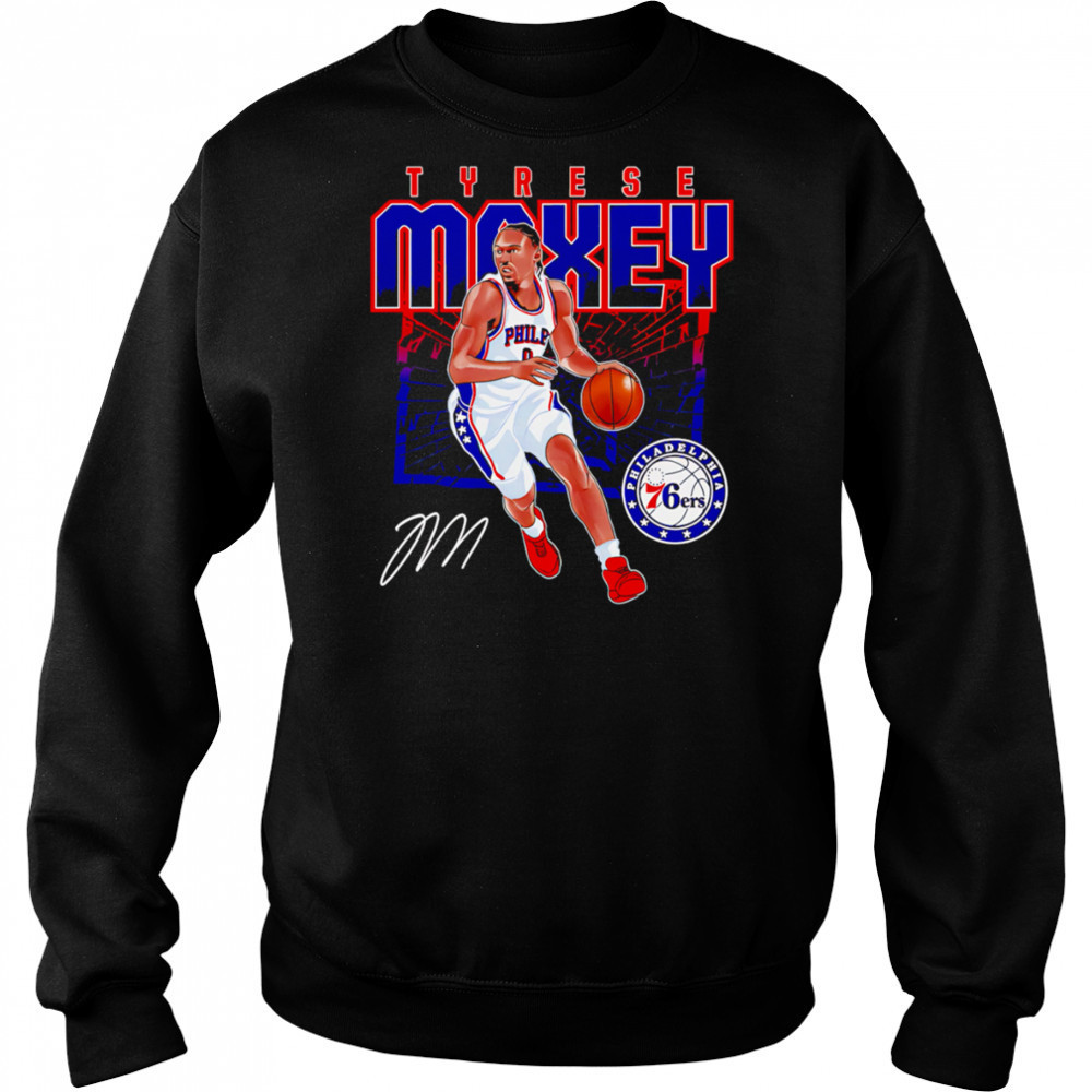 Tyrese Maxey Philadelphia 76ers Shattered shirt Sweatshirt