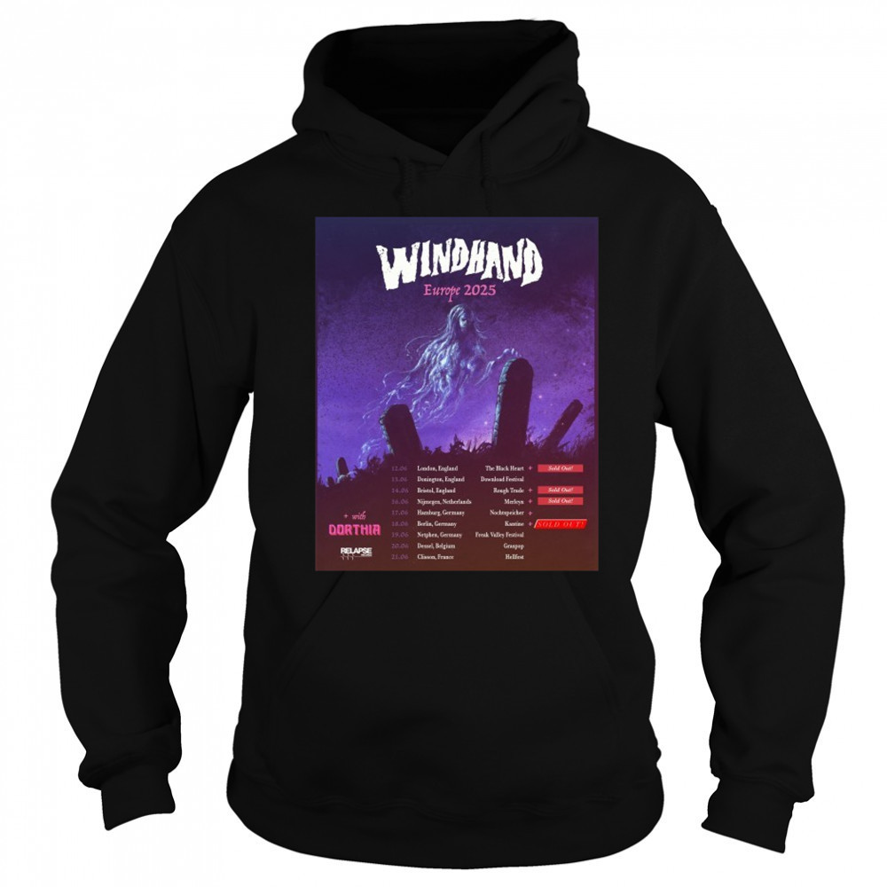 Windhand Europe 2025 Tour Dates T-shirt Hoodie