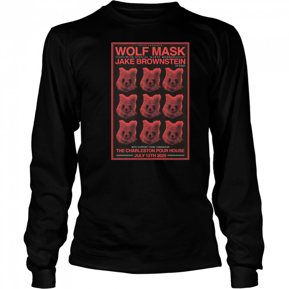 Wolf Mask Charleston SC 7-12-2025 Poster T-Shirt Long Sleeved