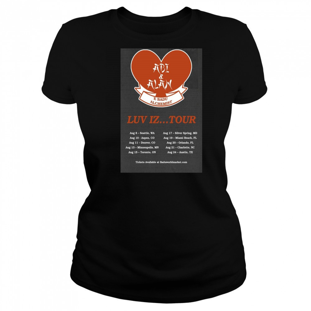 Abi & Alan Luv Iz Tour Aug 2025 Poster T-Shirt Women's T-shirt
