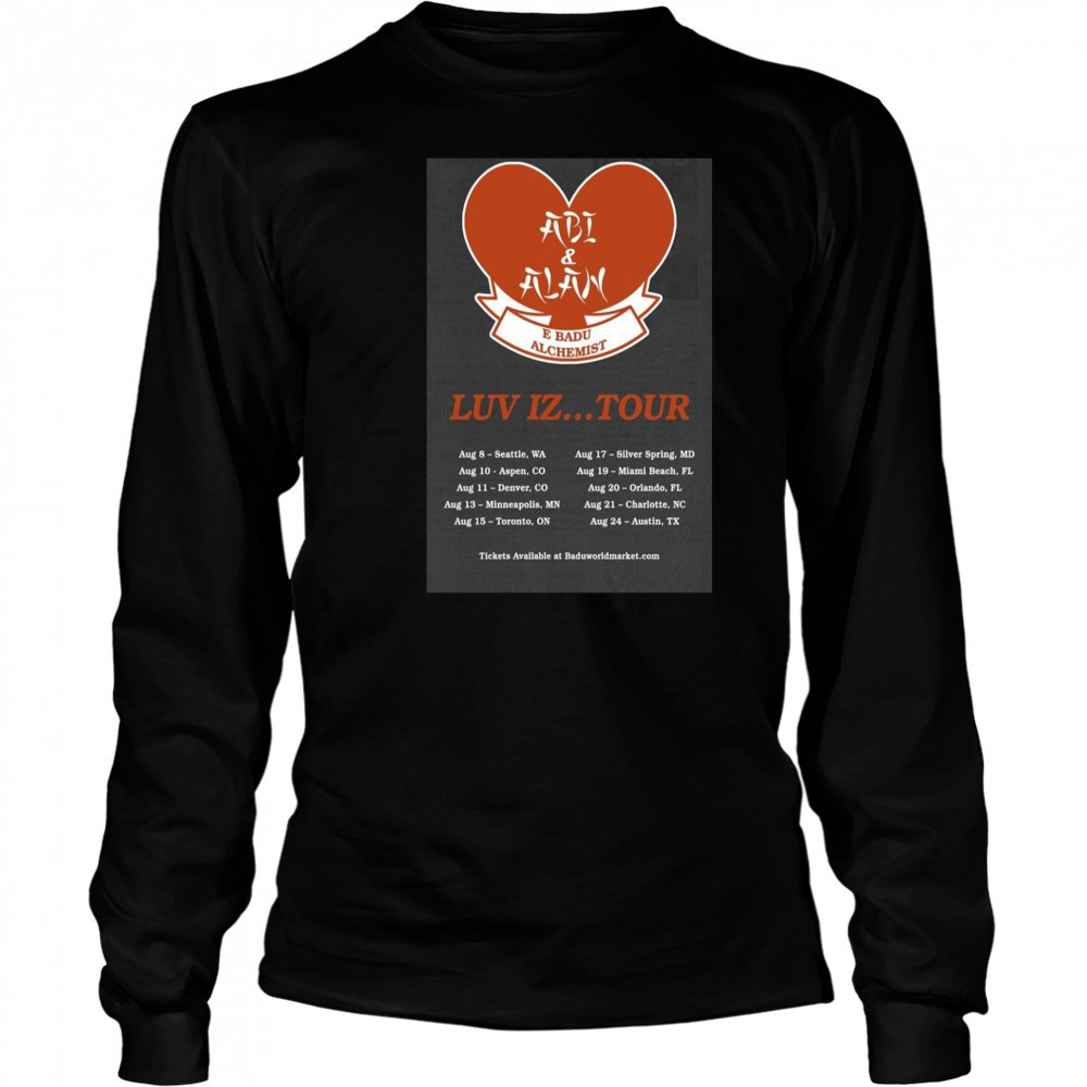 Abi & Alan Luv Iz Tour Aug 2025 Poster T-Shirt Long Sleeved