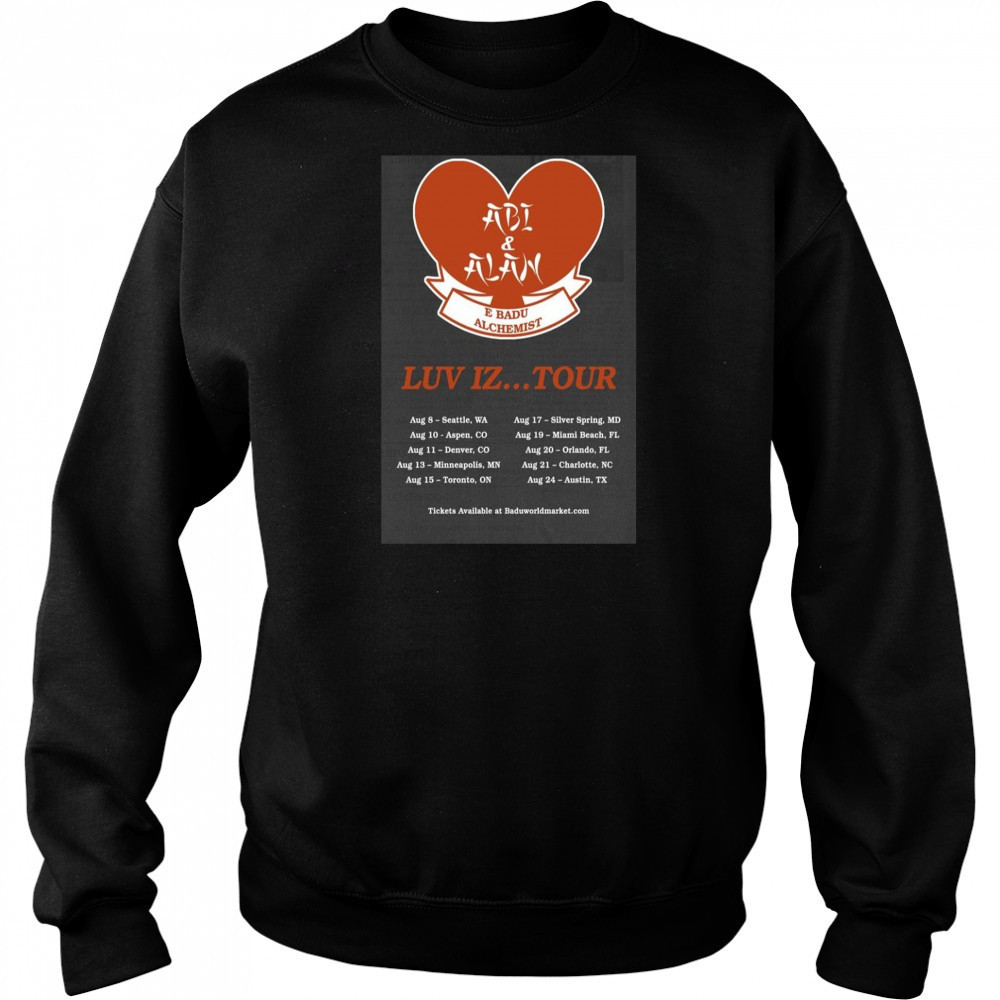 Abi & Alan Luv Iz Tour Aug 2025 Poster T-Shirt Sweatshirt