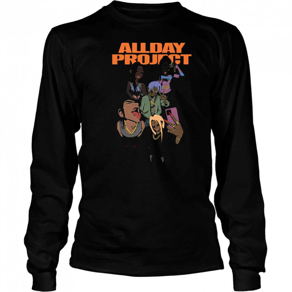 Allday Project Color Cartoon Famous 2025 T-Shirt Long Sleeved