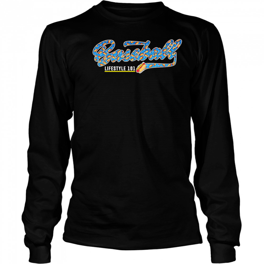 Baseball Hot Dog lifestyle 101 shirt Long Sleeved