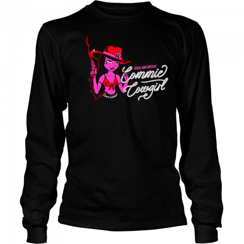 Commie cowgirl shirt Long Sleeved