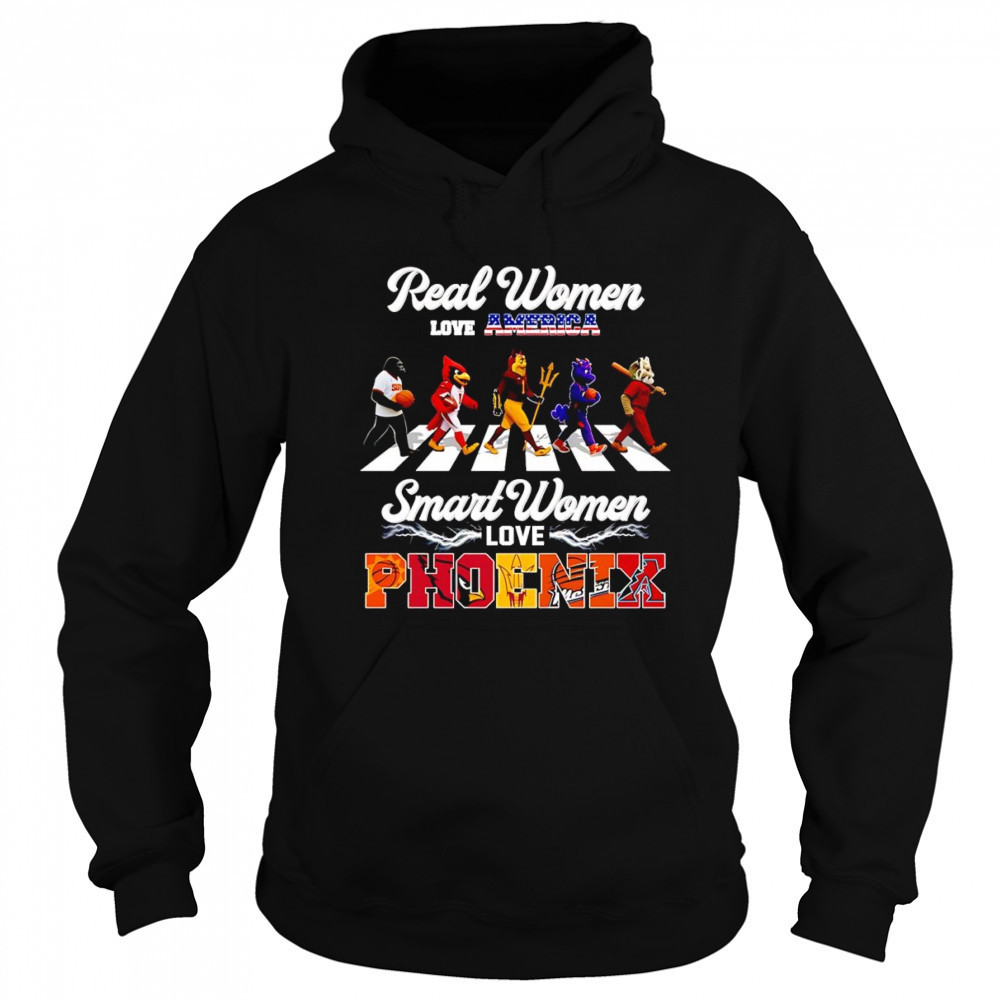 Real women love America smart women love Phoenix mascot shirt Hoodie