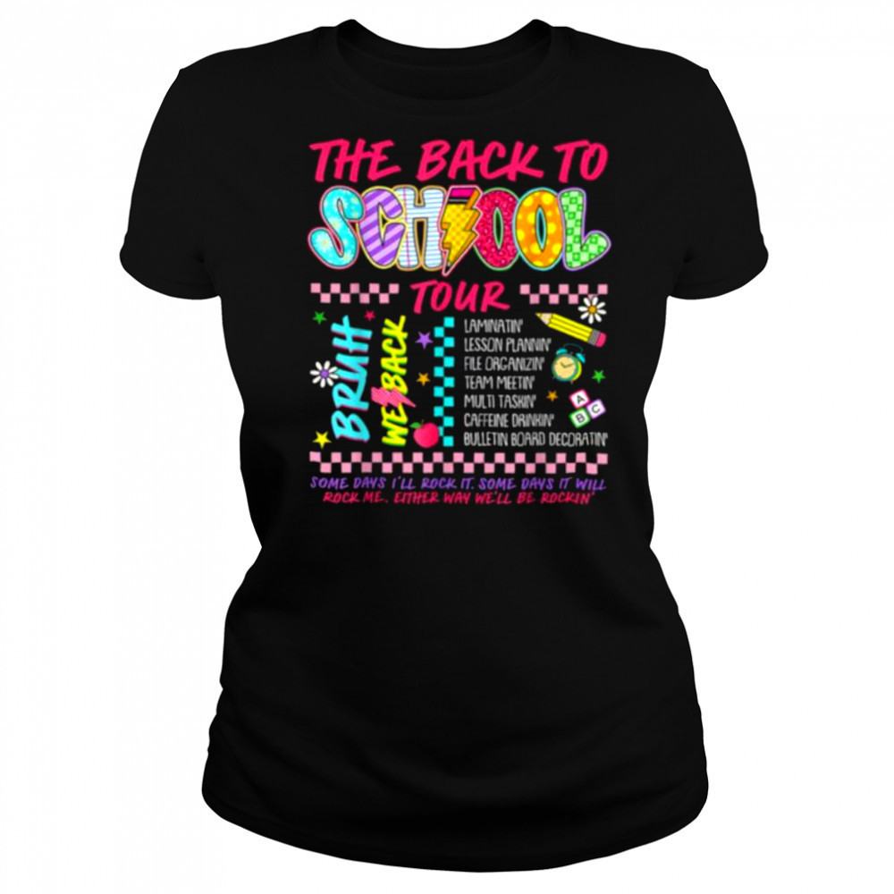 Retro Lightning Bolt ABCD Back To School Tour Teacher Funny Shirt Women's T-shirt