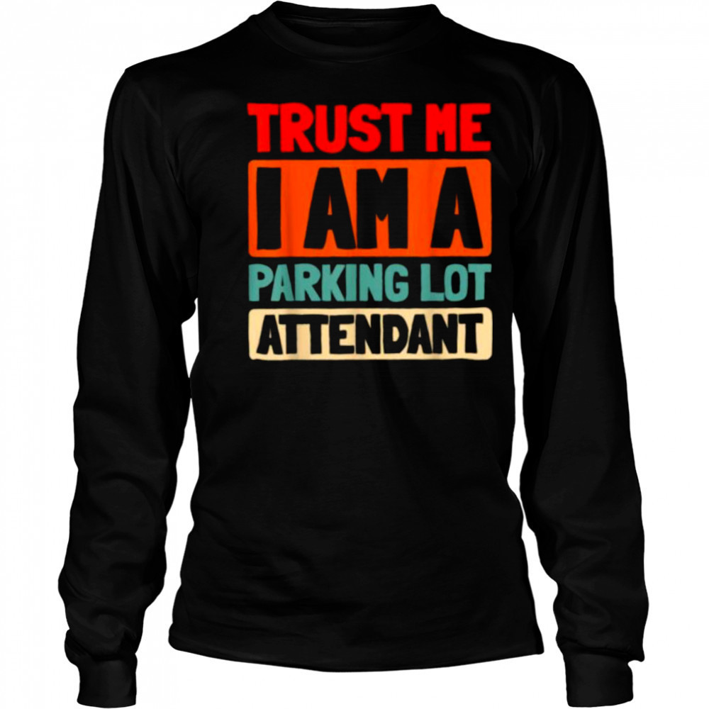 Retro Valet Service Vehicle Vintage Parking Lot Attendant T Shirt Long Sleeved