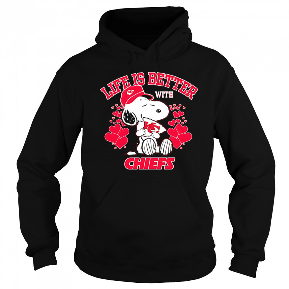 Snoopy Life is Better with Chiefs shirt Hoodie